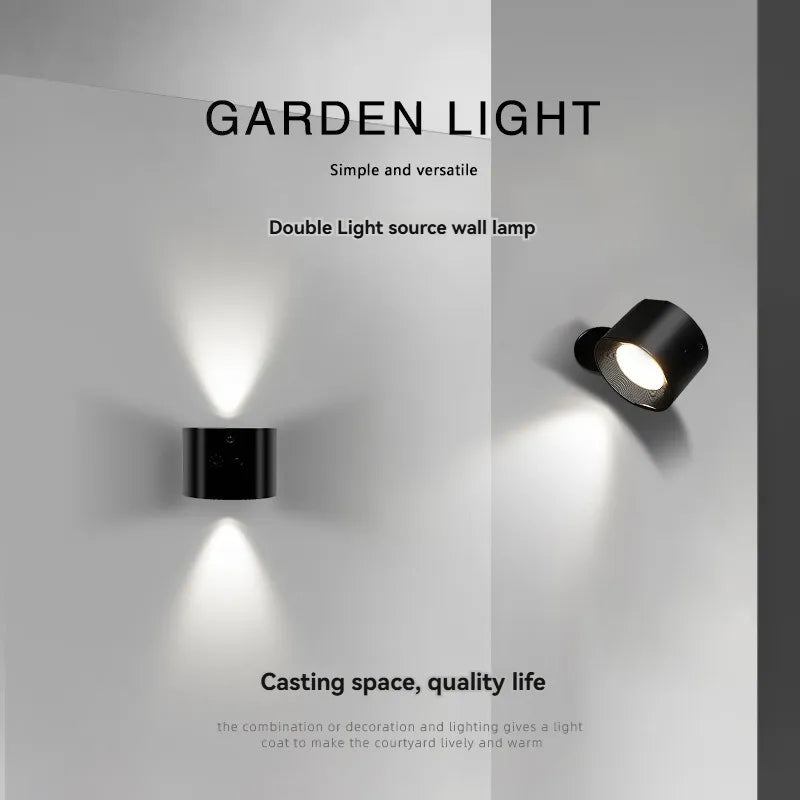 Magnetic LED Wall Lamp - 360° Rotatable Touch Control Night Light for Bedroom & Living Room