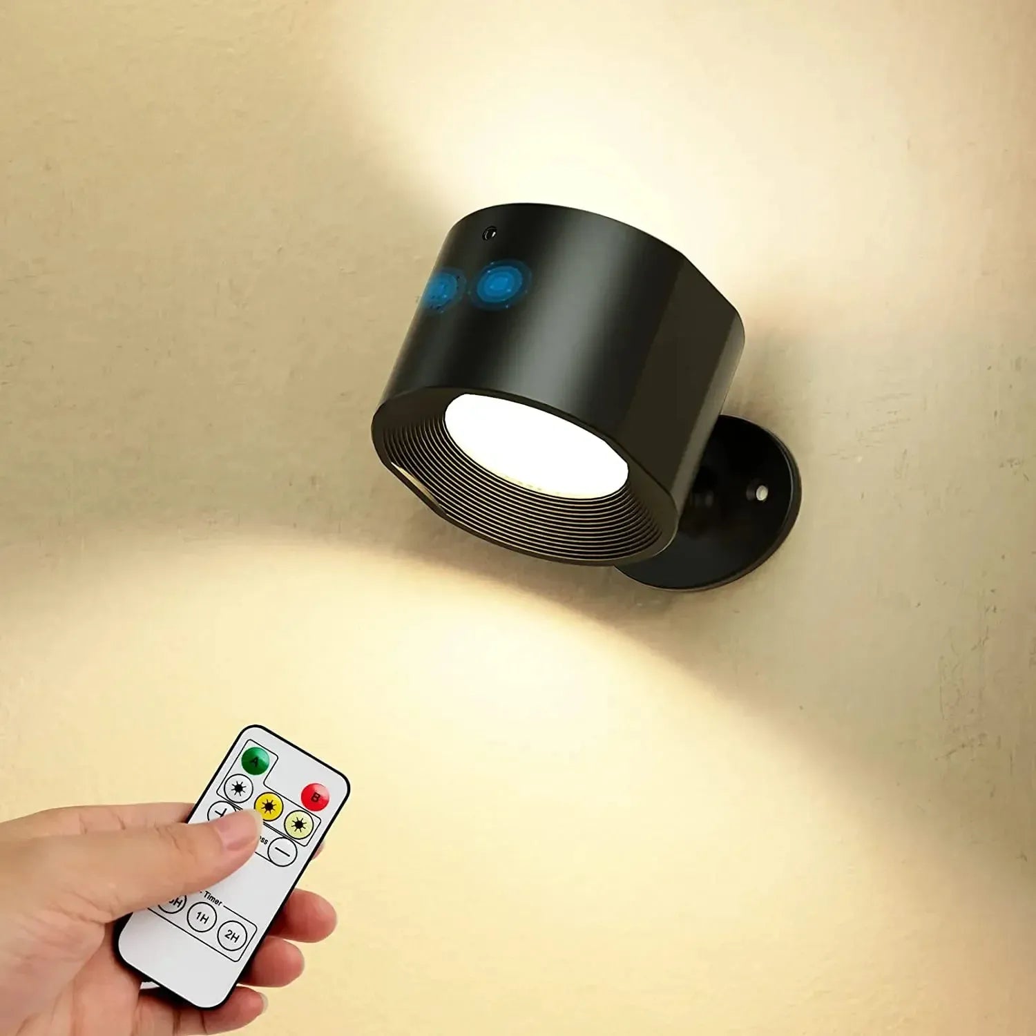Magnetic LED Wall Lamp - 360° Rotatable Touch Control Night Light for Bedroom & Living Room