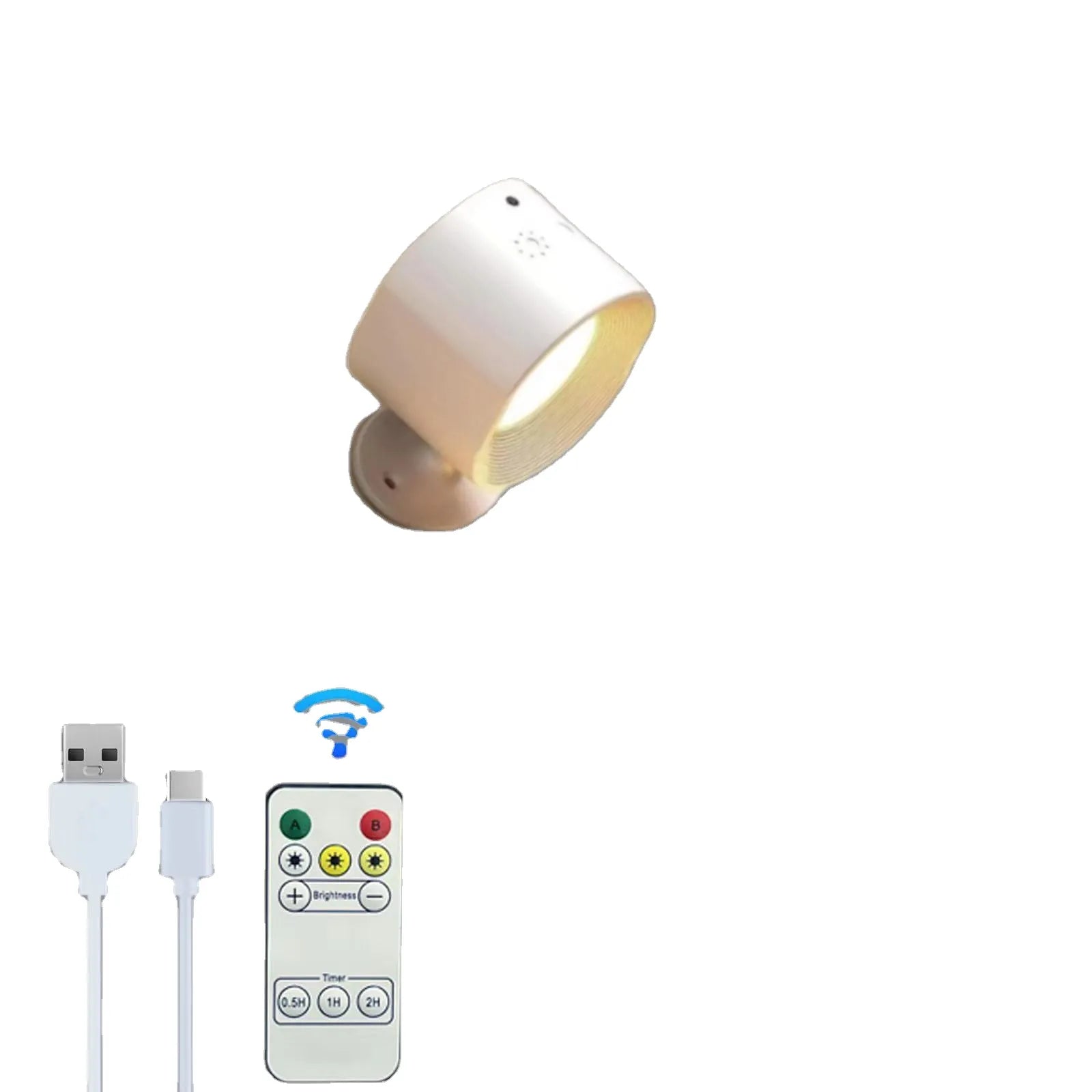 Magnetic LED Wall Lamp - 360° Rotatable Touch Control Night Light for Bedroom & Living Room