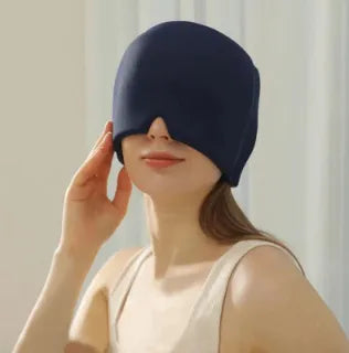 Migraine Relief Hat – Hot & Cold Therapy Ice Cap for Headache, Sinus & Stress Relief | Reusable Gel Ice Bead Head Wrap & Sleep Mask for Men & Women  Instant Relief from Headaches & Migraines