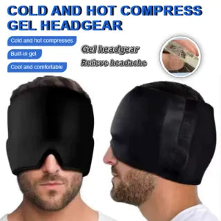 Migraine Relief Hat – Hot & Cold Therapy Ice Cap for Headache, Sinus & Stress Relief | Reusable Gel Ice Bead Head Wrap & Sleep Mask for Men & Women  Instant Relief from Headaches & Migraines