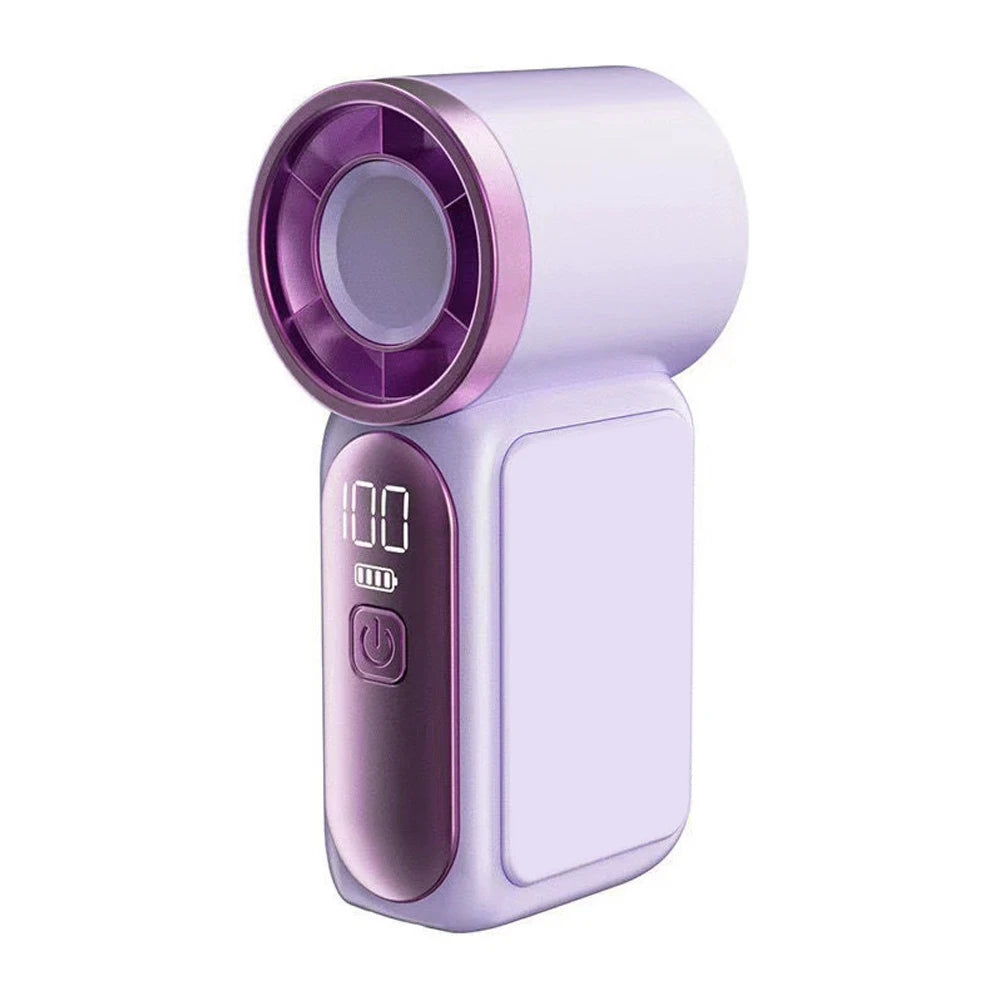 Mini Handheld Turbo Fan – 5-Speed USB Type-C Rechargeable Portable Cooling Fan