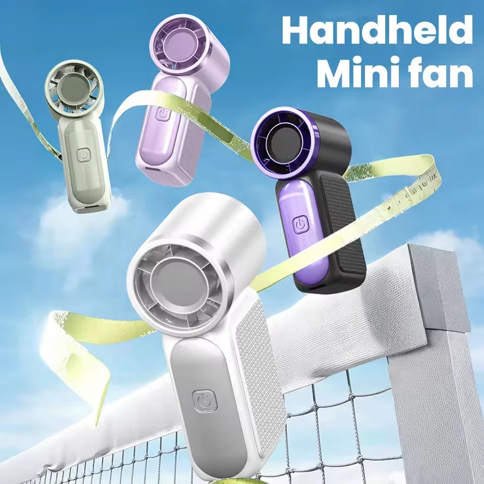 Mini Handheld Turbo Fan – 5-Speed USB Type-C Rechargeable Portable Cooling Fan
