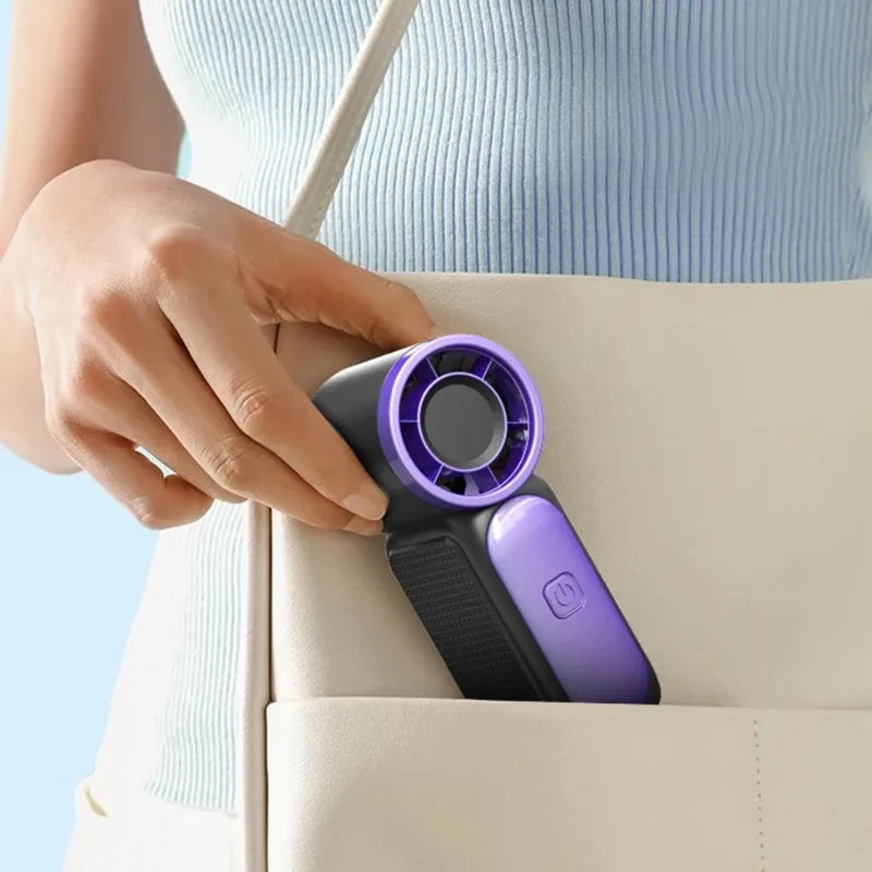 Mini Handheld Turbo Fan – 5-Speed USB Type-C Rechargeable Portable Cooling Fan
