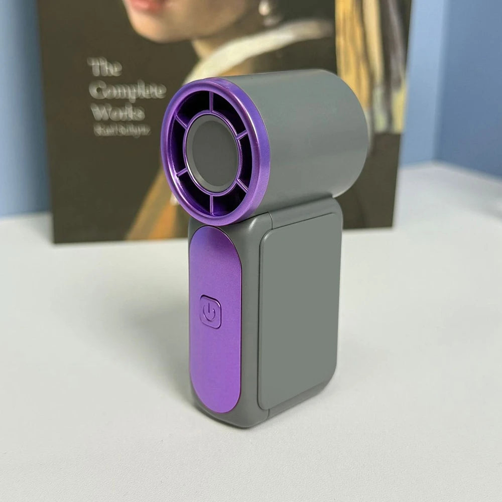 Mini Handheld Turbo Fan – 5-Speed USB Type-C Rechargeable Portable Cooling Fan