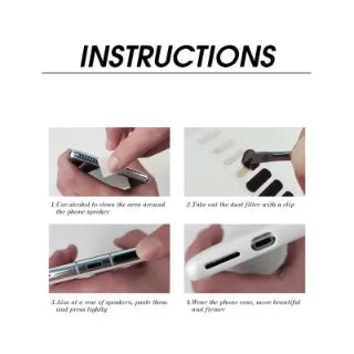 10Pcs Universal Mobile Speaker Dustproof Net Stickers | Waterproof Mesh for iPhone & Android