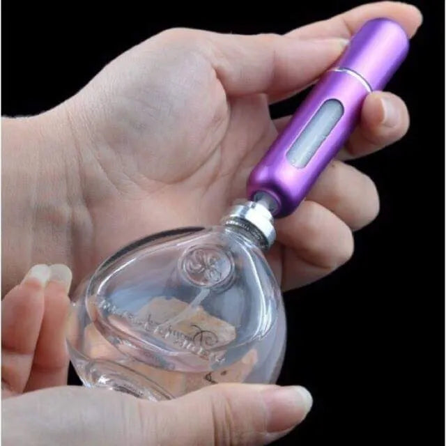 Portable 5ml Aluminum Mini Perfume Atomizer - Travel Refillable Spray Bottle