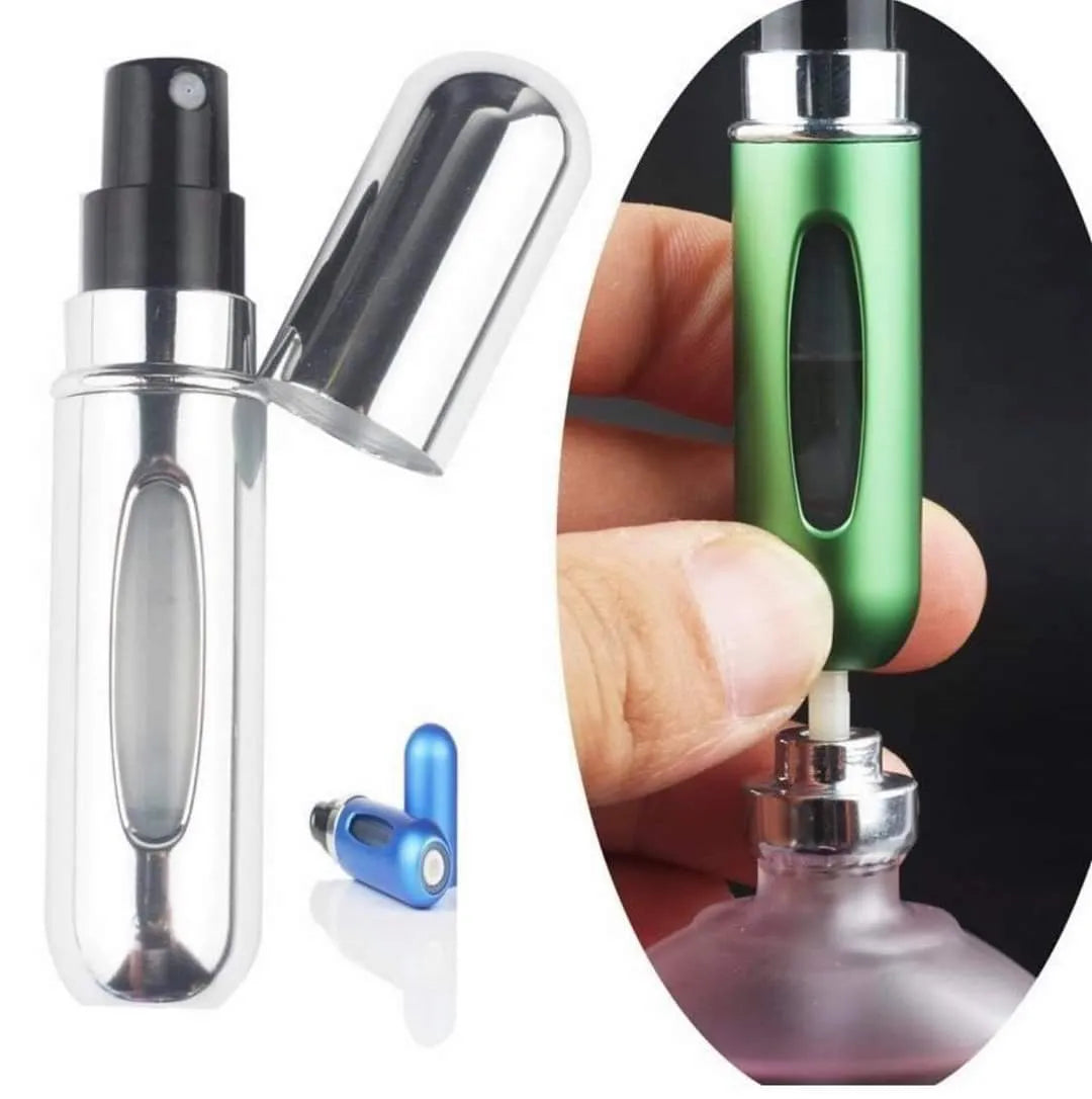 Portable 5ml Aluminum Mini Perfume Atomizer - Travel Refillable Spray Bottle