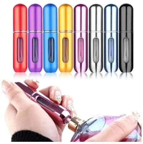 Portable 5ml Aluminum Mini Perfume Atomizer - Travel Refillable Spray Bottle