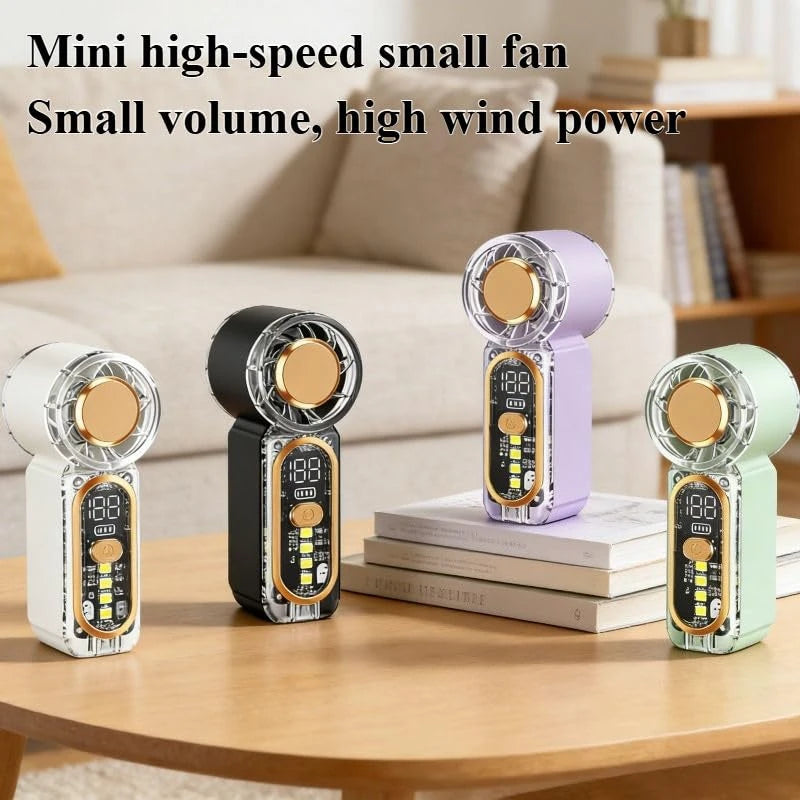 HULMIZONE Portable Mini Turbo Fan With LED Light