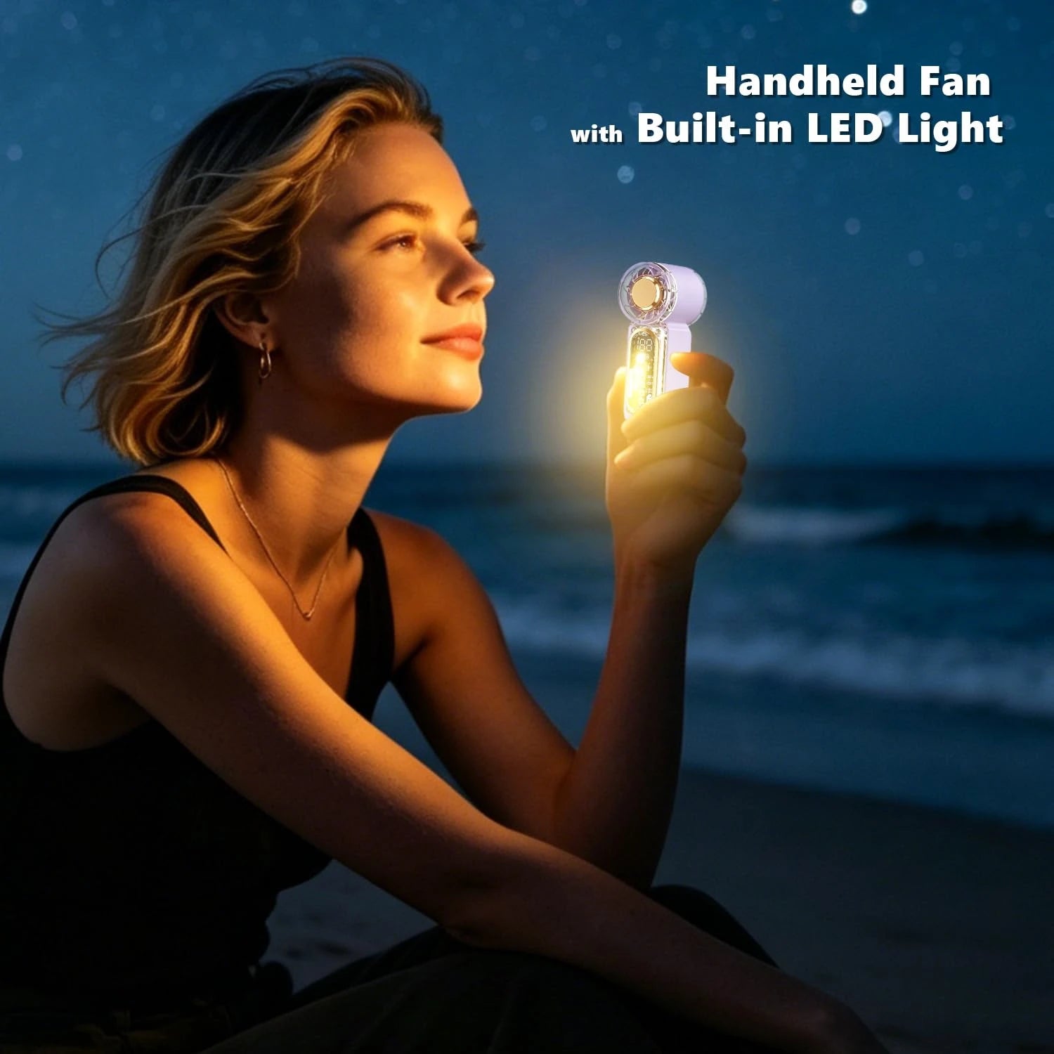 HULMIZONE Portable Mini Turbo Fan With LED Light