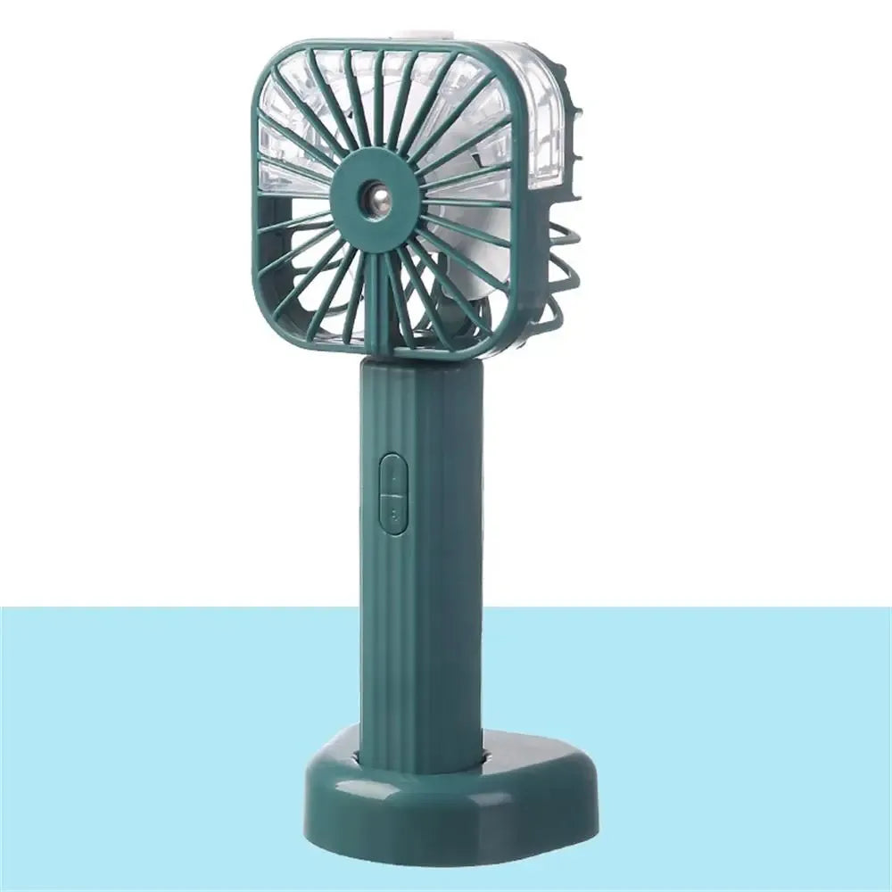 USB Rechargeable Portable Mist Fan – Noiseless, Handheld Cooling Spray Fan for Home, Office & Outdoor Use