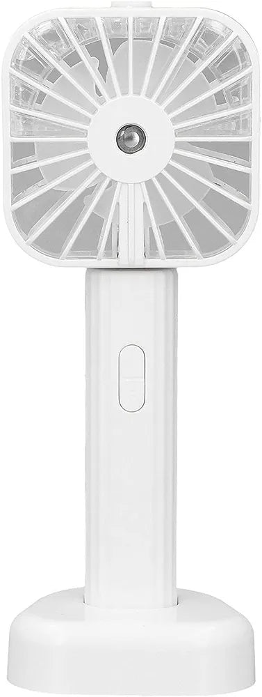 USB Rechargeable Portable Mist Fan – Noiseless, Handheld Cooling Spray Fan for Home, Office & Outdoor Use