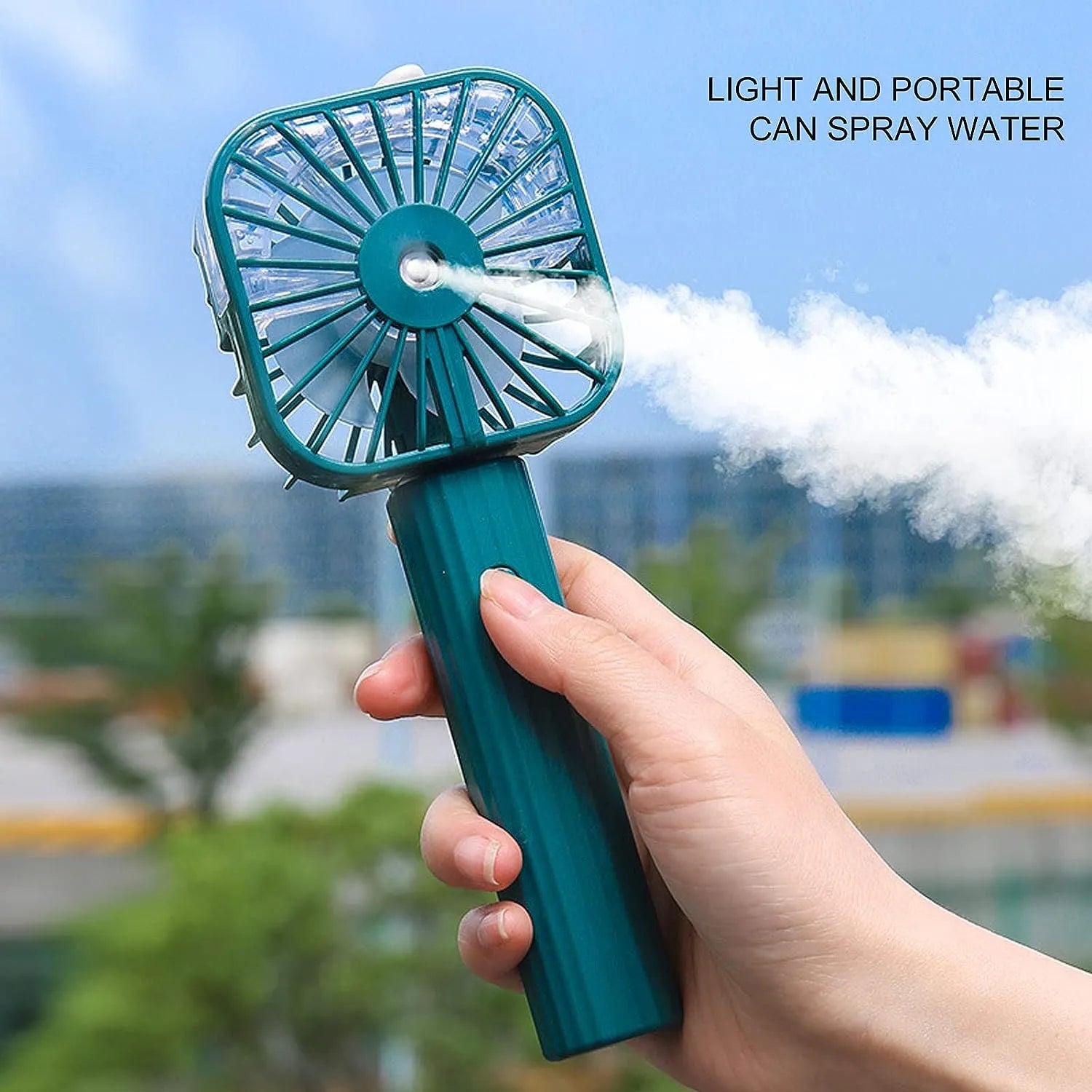 USB Rechargeable Portable Mist Fan – Noiseless, Handheld Cooling Spray Fan for Home, Office & Outdoor Use