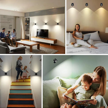 Magnetic LED Wall Lamp - 360° Rotatable Touch Control Night Light for Bedroom & Living Room