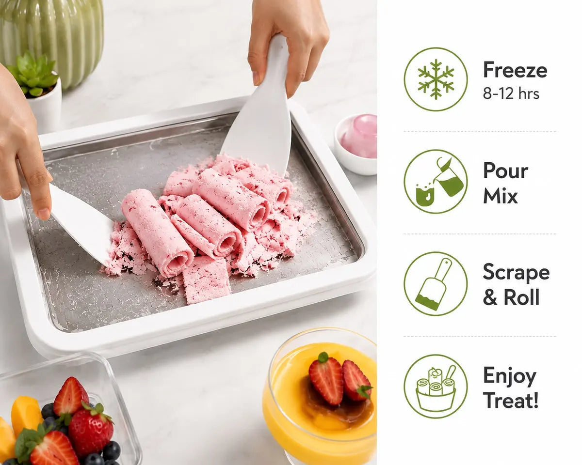 HULMIZONE DIY Rolled Ice Cream Maker