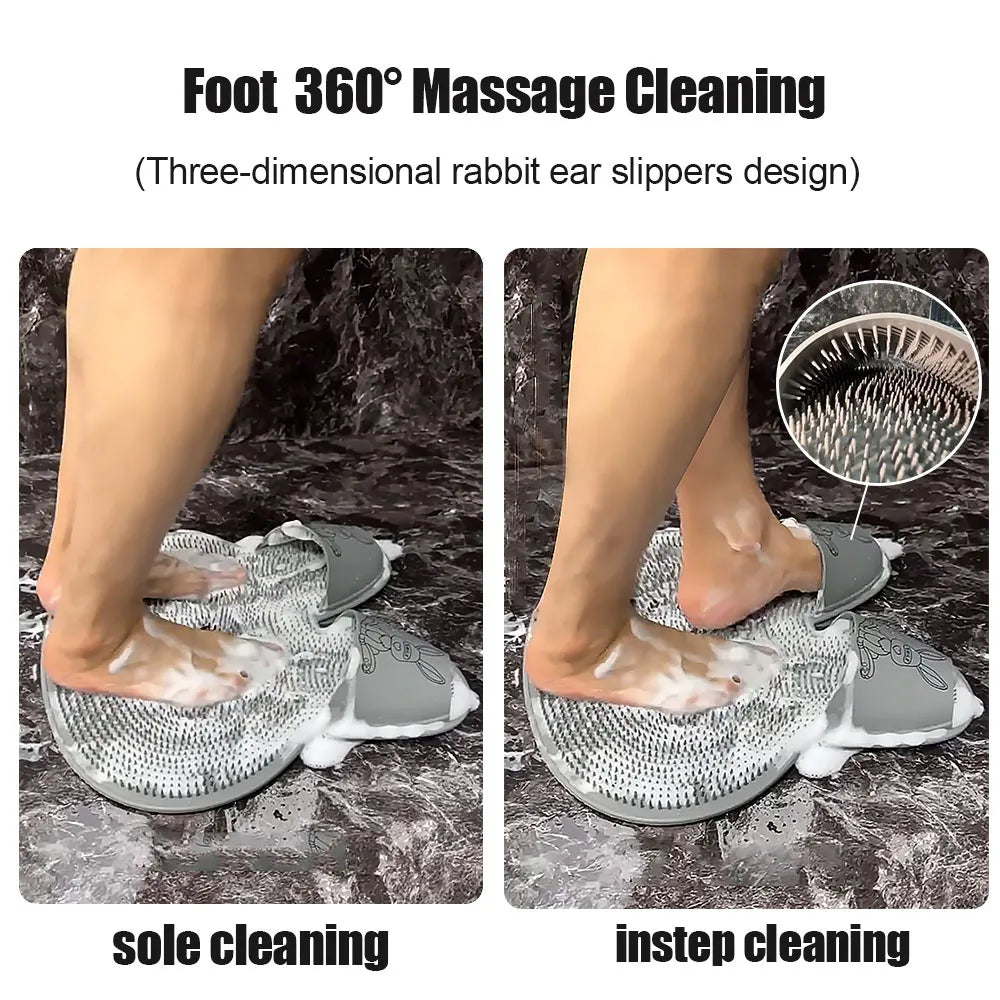 Silicone Foot Shower Massager & Scrubber Pad with Suction Cups – TPR Acupressure Mat for Feet & Body | Exfoliates, Improves Circulation, Odor Control (Medium & Large Sizes)