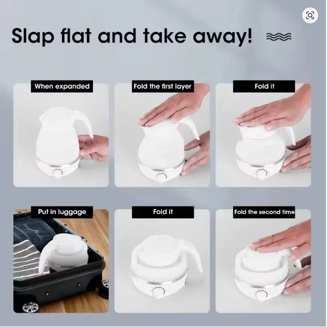 Travel Collapsible, Portable, Foldable Electric Kettle - 600ML