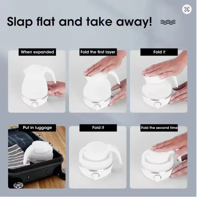 Travel Collapsible, Portable, Foldable Electric Kettle - 600ML