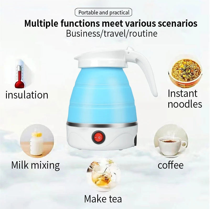 Travel Collapsible, Portable, Foldable Electric Kettle - 600ML