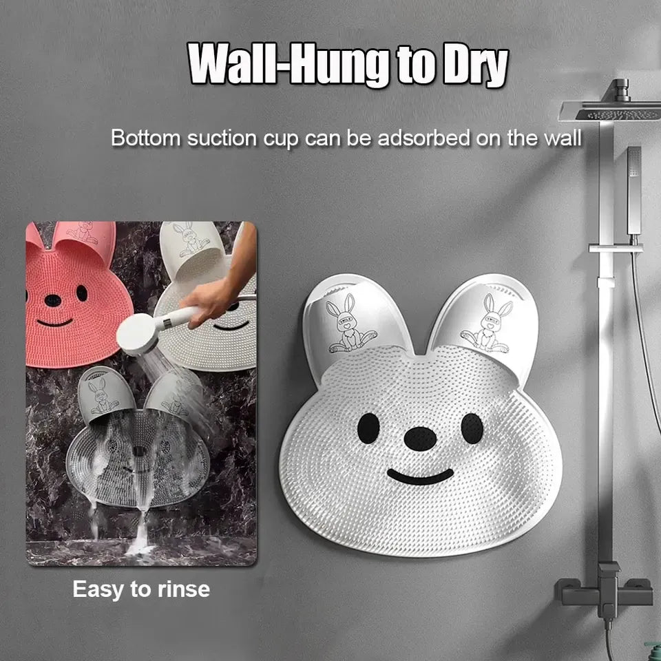 Silicone Foot Shower Massager & Scrubber Pad with Suction Cups – TPR Acupressure Mat for Feet & Body | Exfoliates, Improves Circulation, Odor Control (Medium & Large Sizes)