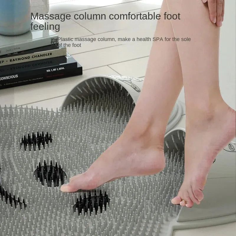Silicone Foot Shower Massager & Scrubber Pad with Suction Cups – TPR Acupressure Mat for Feet & Body | Exfoliates, Improves Circulation, Odor Control (Medium & Large Sizes)