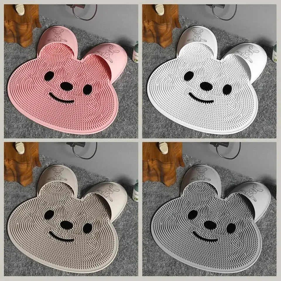 Silicone Foot Shower Massager & Scrubber Pad with Suction Cups – TPR Acupressure Mat for Feet & Body | Exfoliates, Improves Circulation, Odor Control (Medium & Large Sizes)