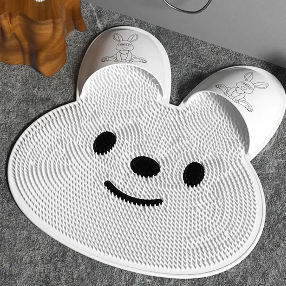 Silicone Foot Shower Massager & Scrubber Pad with Suction Cups – TPR Acupressure Mat for Feet & Body | Exfoliates, Improves Circulation, Odor Control (Medium & Large Sizes)