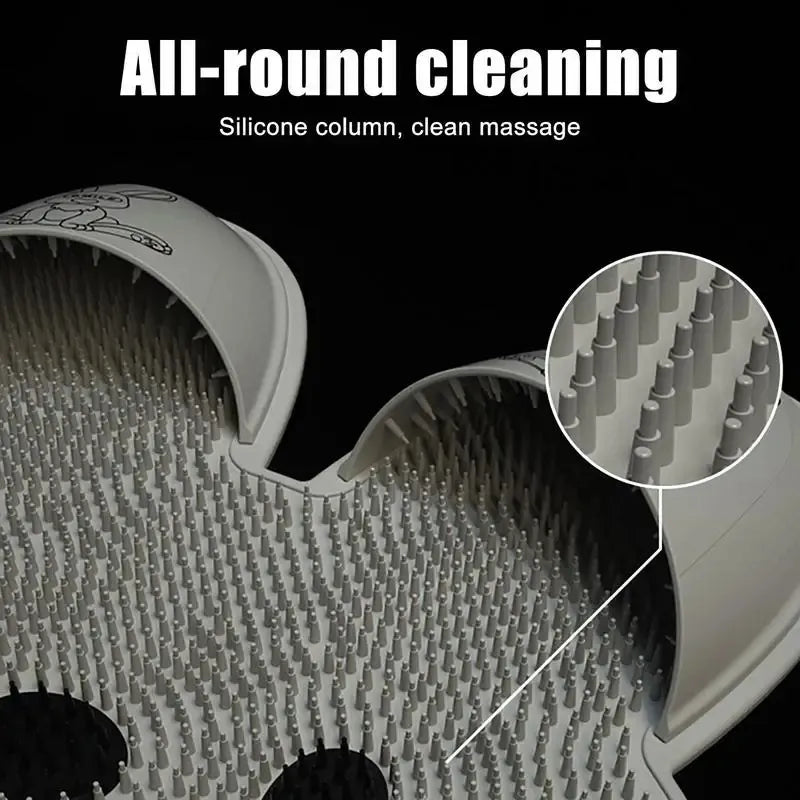 Silicone Foot Shower Massager & Scrubber Pad with Suction Cups – TPR Acupressure Mat for Feet & Body | Exfoliates, Improves Circulation, Odor Control (Medium & Large Sizes)