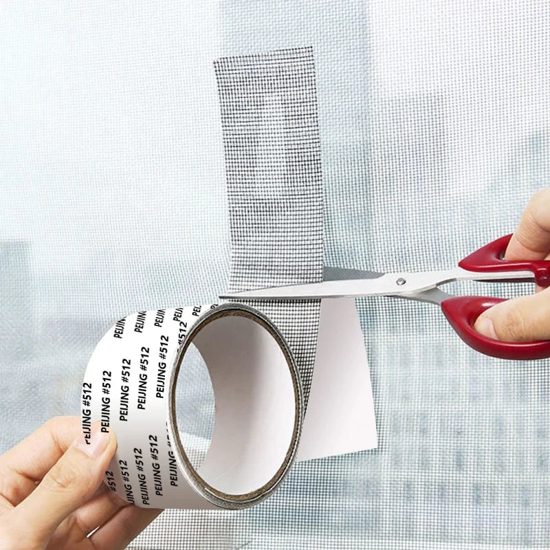 Strong Waterproof Self-Adhesive Window Screen Repair Mesh Tape (5cm x 2m)