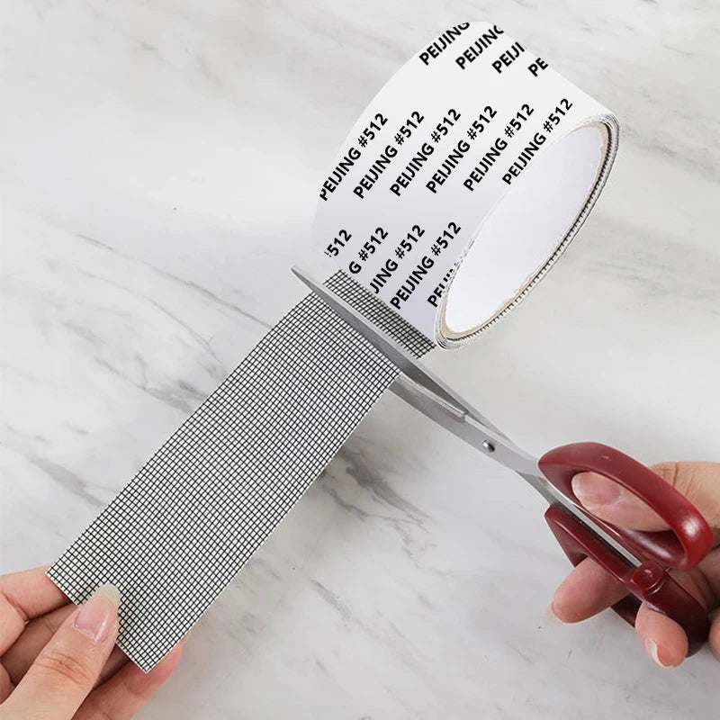 Strong Waterproof Self-Adhesive Window Screen Repair Mesh Tape (5cm x 2m)