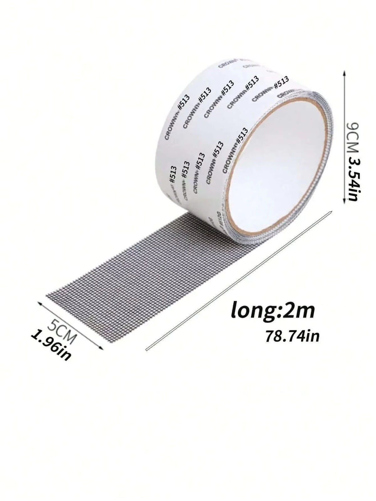 Strong Waterproof Self-Adhesive Window Screen Repair Mesh Tape (5cm x 2m)