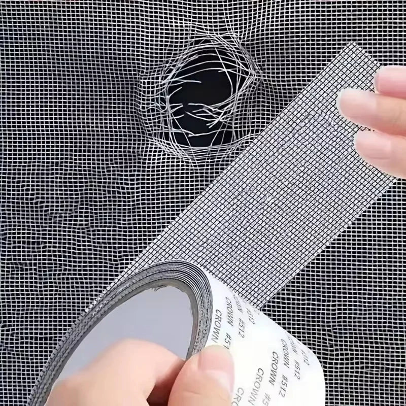 Strong Waterproof Self-Adhesive Window Screen Repair Mesh Tape (5cm x 2m)