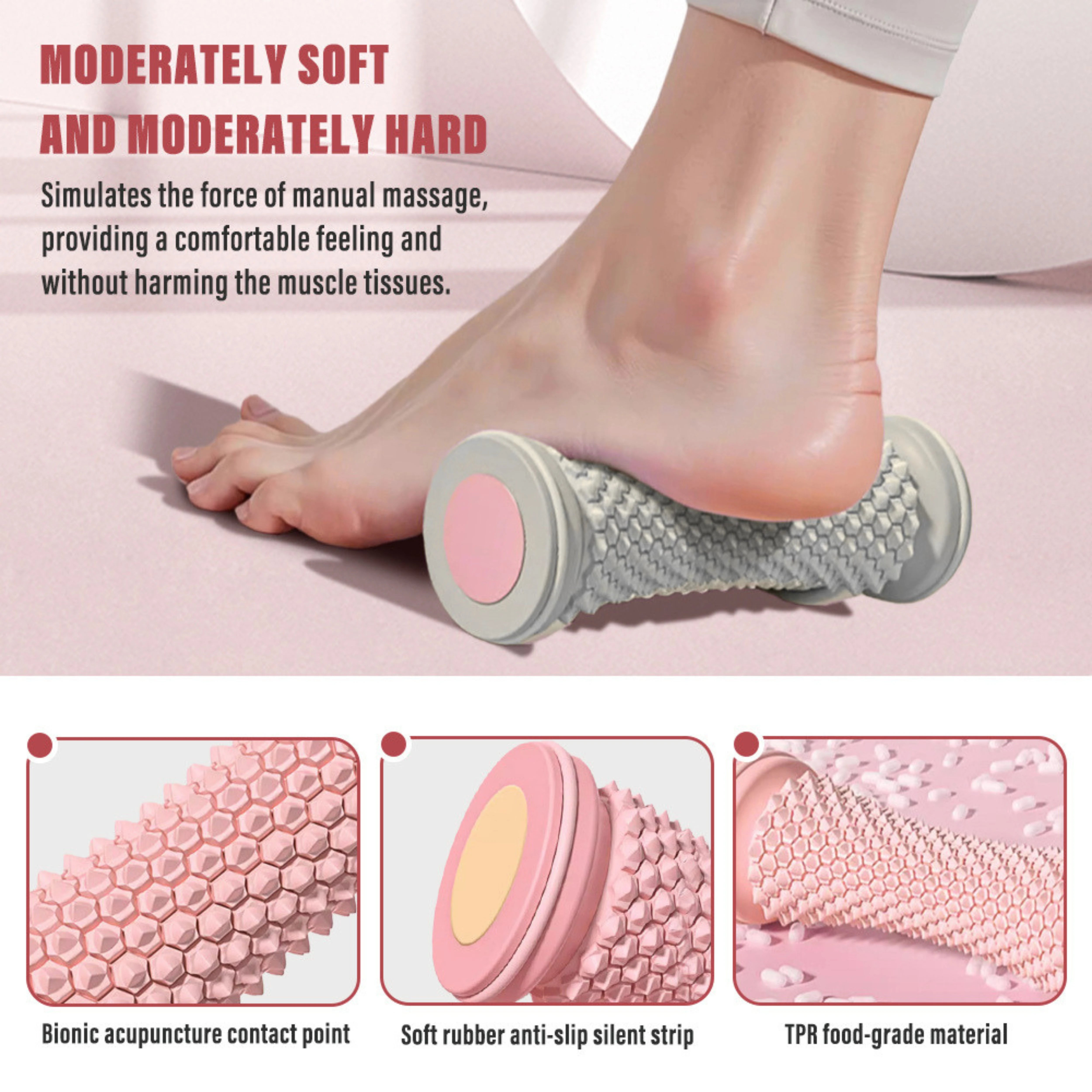 1pc TPR Plantar Fascia Therapy Device – Deep Pressure Foot Massager for Heel & Arch Pain Relief