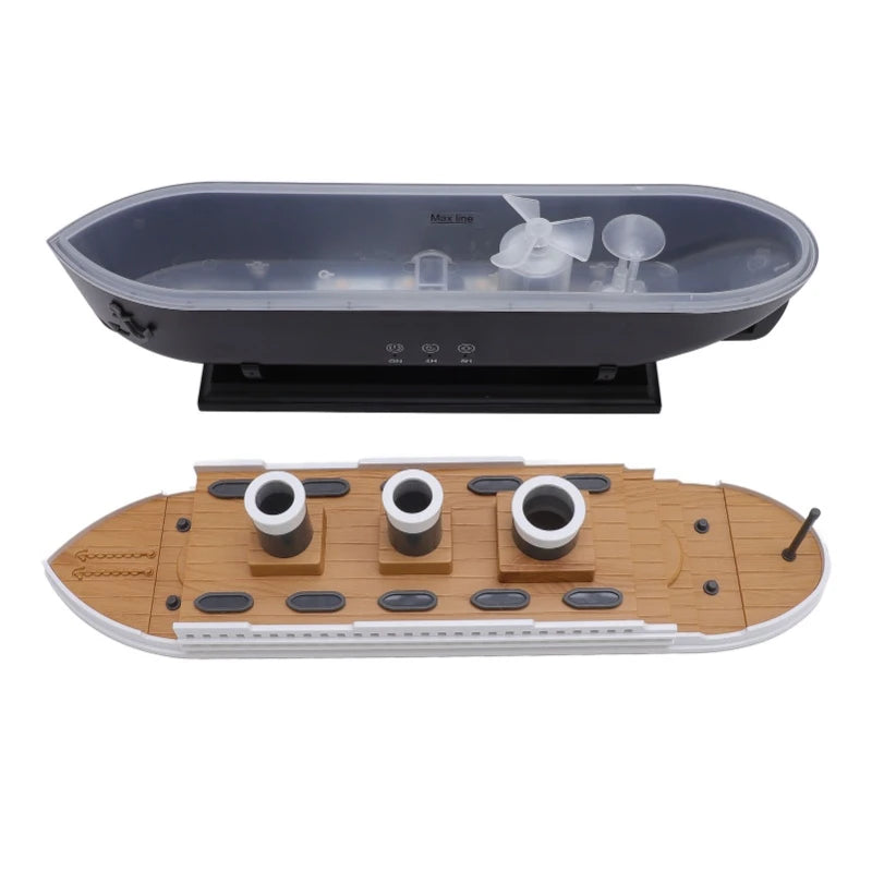 Titanic Ship Air Humidifier 250ML with Remote Control | Jellyfish Smoke Ring Aroma Diffuser