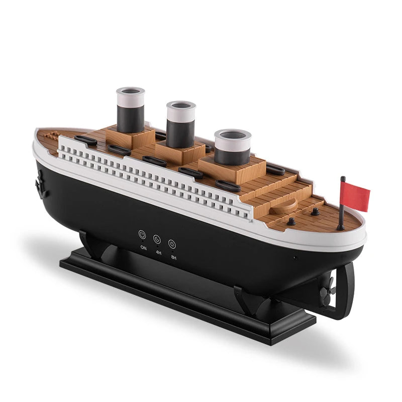Titanic Ship Air Humidifier 250ML with Remote Control | Jellyfish Smoke Ring Aroma Diffuser