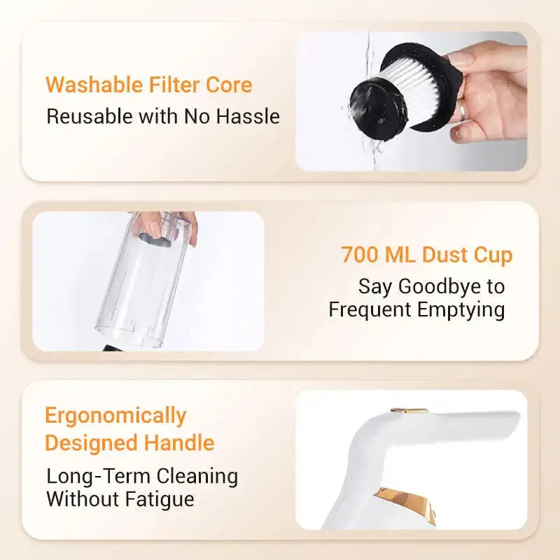 Triple Mode Cordless Vacuum Cleaner – Portable & Easy Cleaning Tool