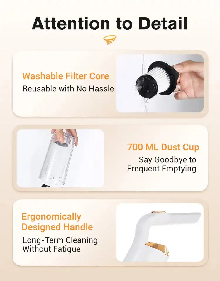 Triple Mode Cordless Vacuum Cleaner – Portable & Easy Cleaning Tool
