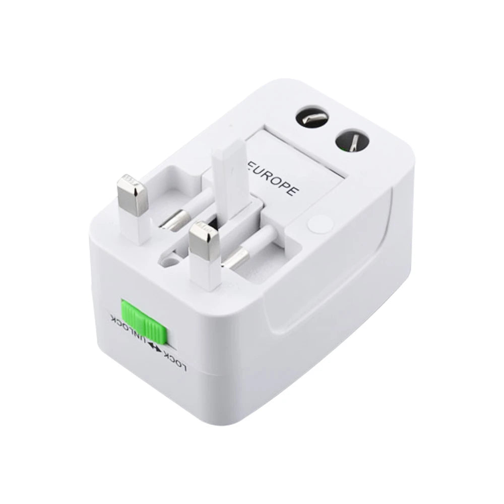 Universal Travel Adapter Worldwide Power Plug Converter – International EU UK US AU All-in-One AC Socket Adapter 110V-250V 10A for Laptop, Mobile, Camera & Travel Essentials