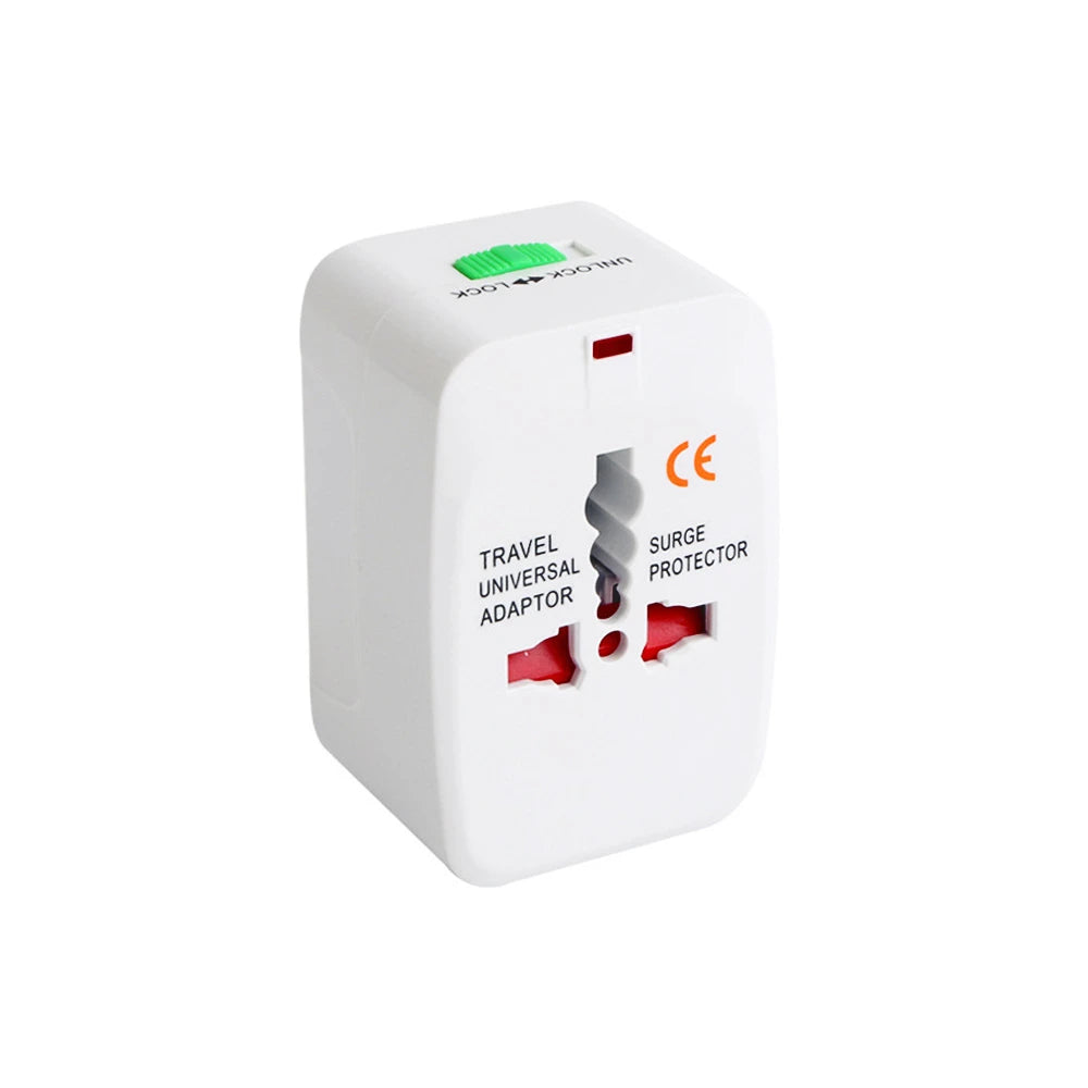 Universal Travel Adapter Worldwide Power Plug Converter – International EU UK US AU All-in-One AC Socket Adapter 110V-250V 10A for Laptop, Mobile, Camera & Travel Essentials
