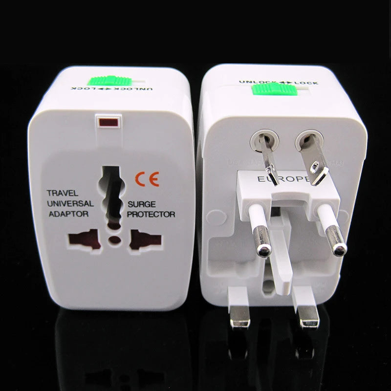 Universal Travel Adapter Worldwide Power Plug Converter – International EU UK US AU All-in-One AC Socket Adapter 110V-250V 10A for Laptop, Mobile, Camera & Travel Essentials