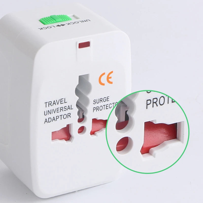 Universal Travel Adapter Worldwide Power Plug Converter – International EU UK US AU All-in-One AC Socket Adapter 110V-250V 10A for Laptop, Mobile, Camera & Travel Essentials