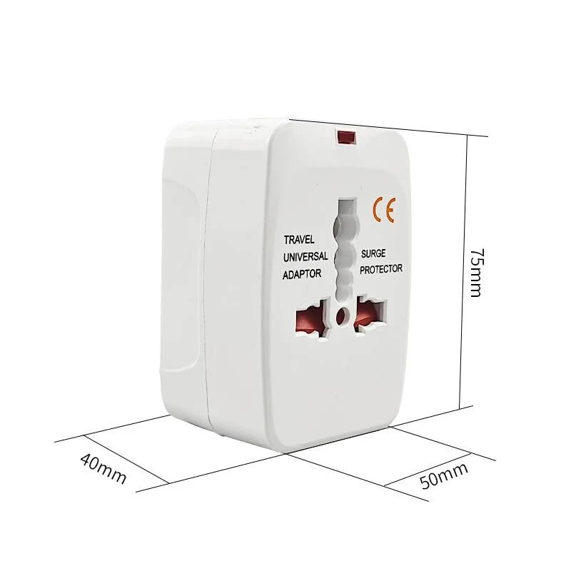 Universal Travel Adapter Worldwide Power Plug Converter – International EU UK US AU All-in-One AC Socket Adapter 110V-250V 10A for Laptop, Mobile, Camera & Travel Essentials