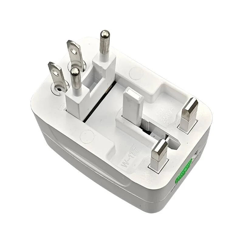 Universal Travel Adapter Worldwide Power Plug Converter – International EU UK US AU All-in-One AC Socket Adapter 110V-250V 10A for Laptop, Mobile, Camera & Travel Essentials
