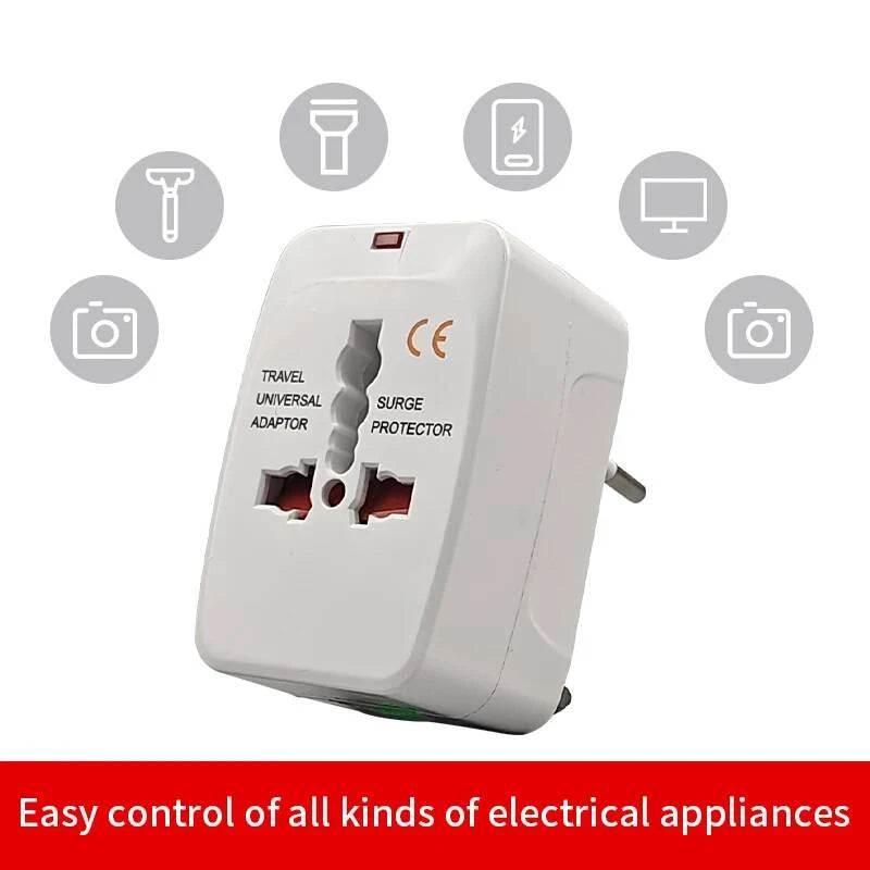 Universal Travel Adapter Worldwide Power Plug Converter – International EU UK US AU All-in-One AC Socket Adapter 110V-250V 10A for Laptop, Mobile, Camera & Travel Essentials