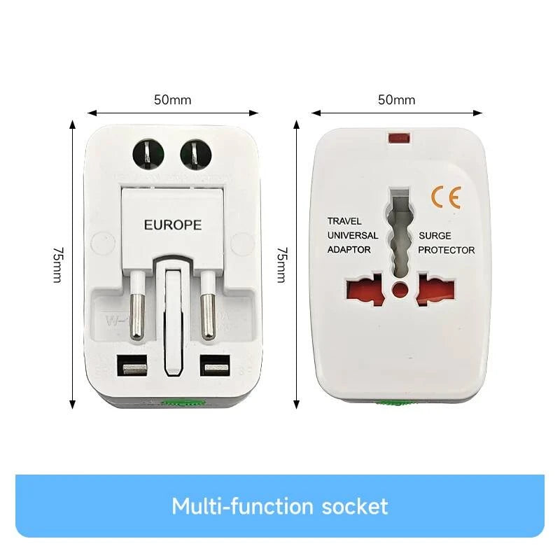 Universal Travel Adapter Worldwide Power Plug Converter – International EU UK US AU All-in-One AC Socket Adapter 110V-250V 10A for Laptop, Mobile, Camera & Travel Essentials