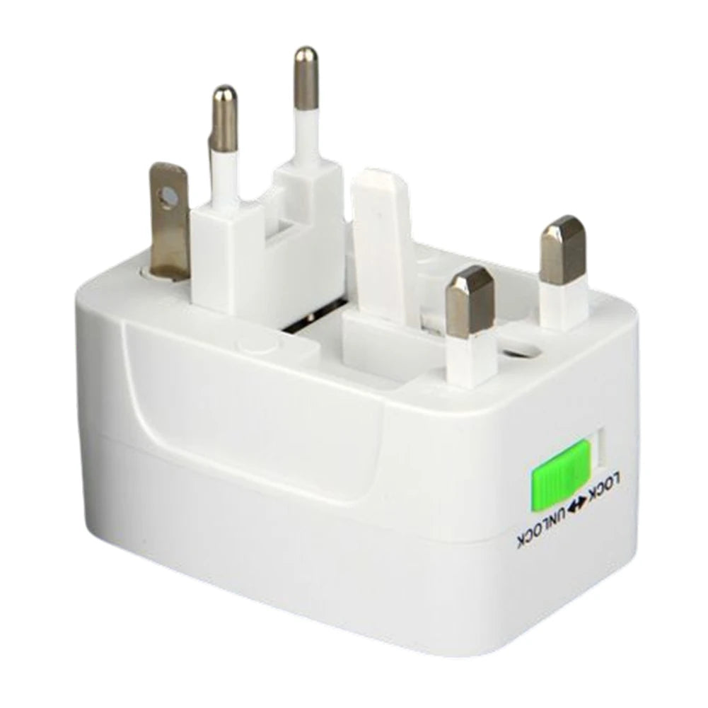 Universal Travel Adapter Worldwide Power Plug Converter – International EU UK US AU All-in-One AC Socket Adapter 110V-250V 10A for Laptop, Mobile, Camera & Travel Essentials