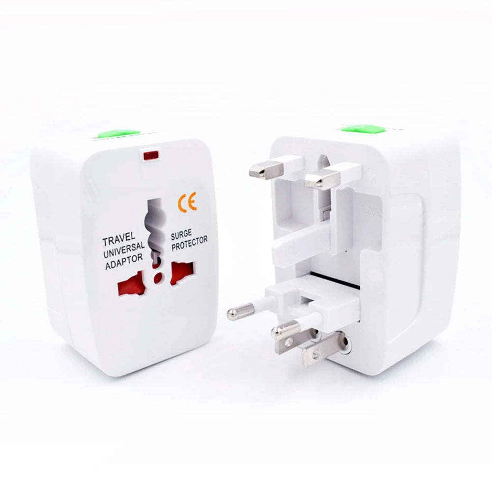 Universal Travel Adapter Worldwide Power Plug Converter – International EU UK US AU All-in-One AC Socket Adapter 110V-250V 10A for Laptop, Mobile, Camera & Travel Essentials