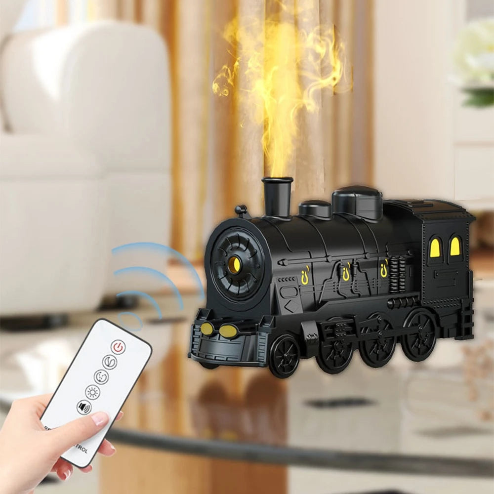 Vintage Train 300ml Air Humidifier & Aroma Diffuser with Remote and LED Light