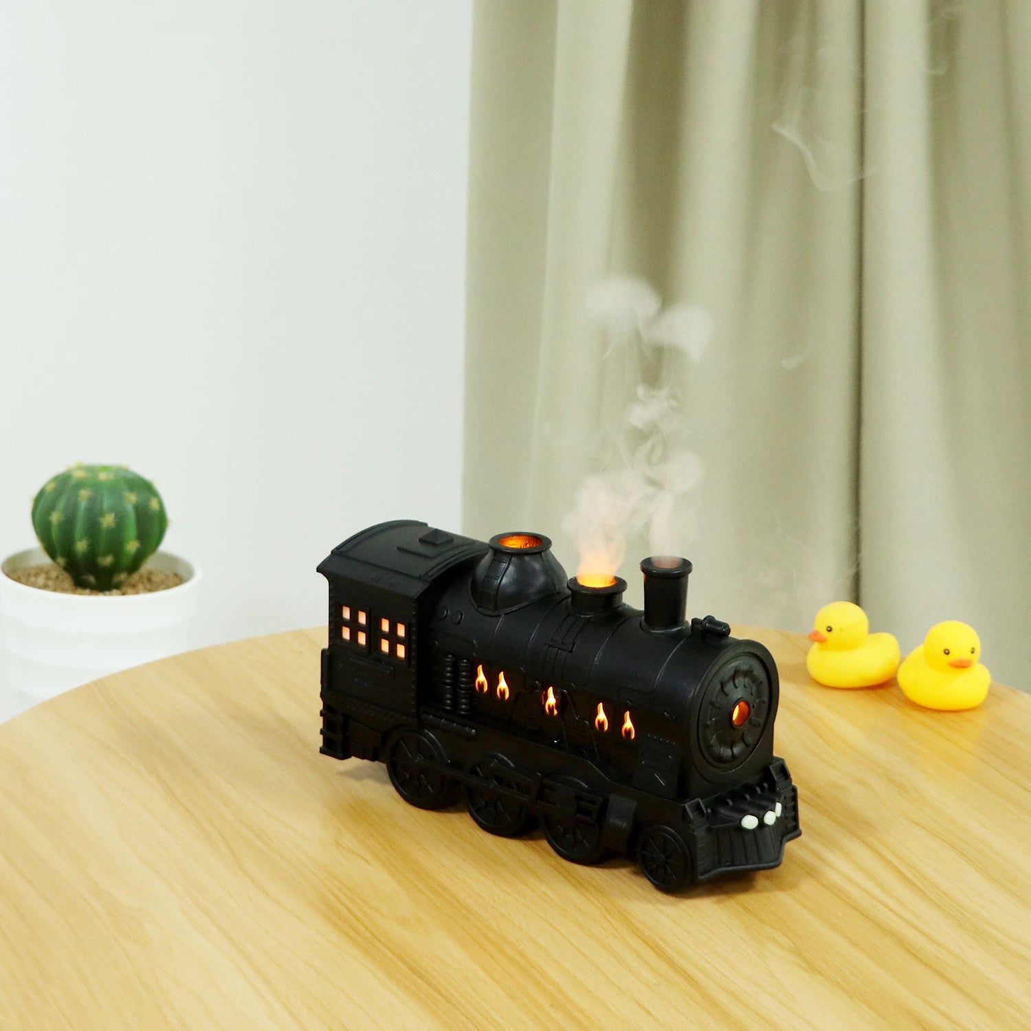 Vintage Train 300ml Air Humidifier & Aroma Diffuser with Remote and LED Light